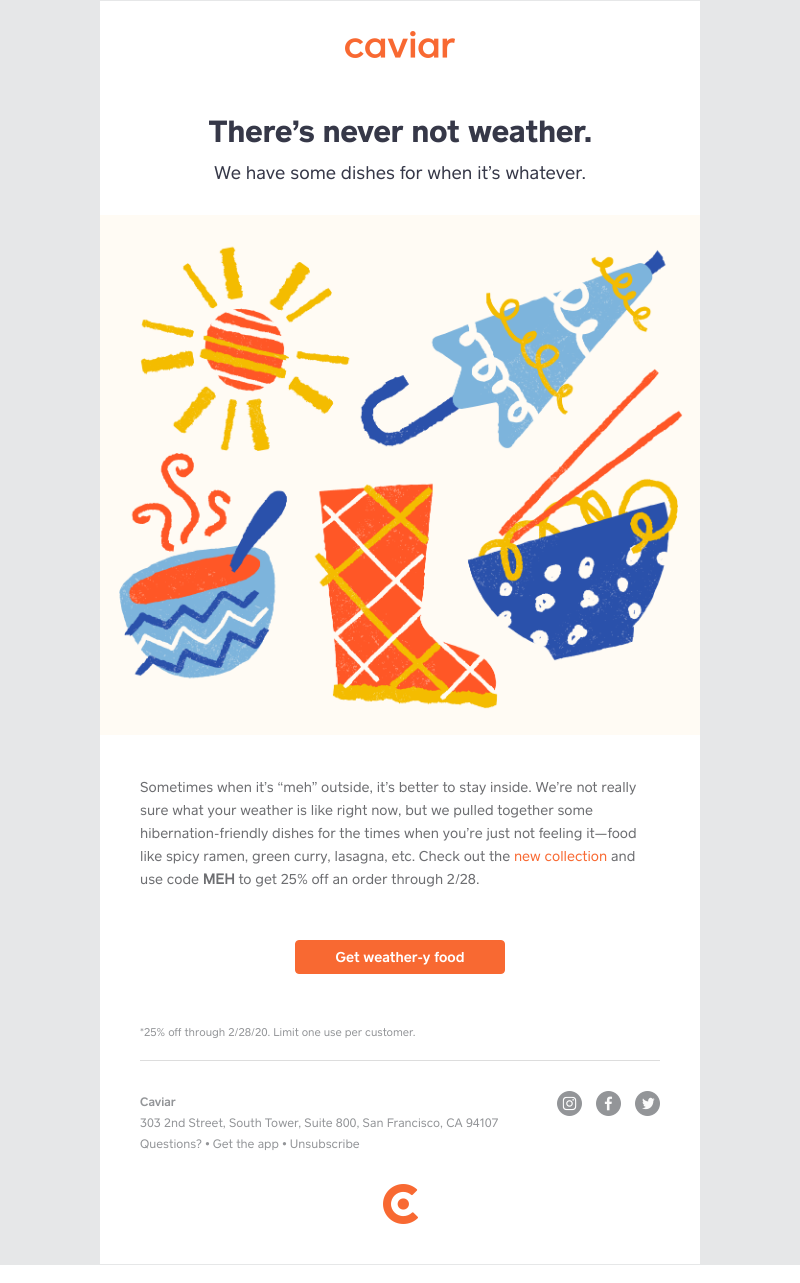  - So the weather’s like w/e