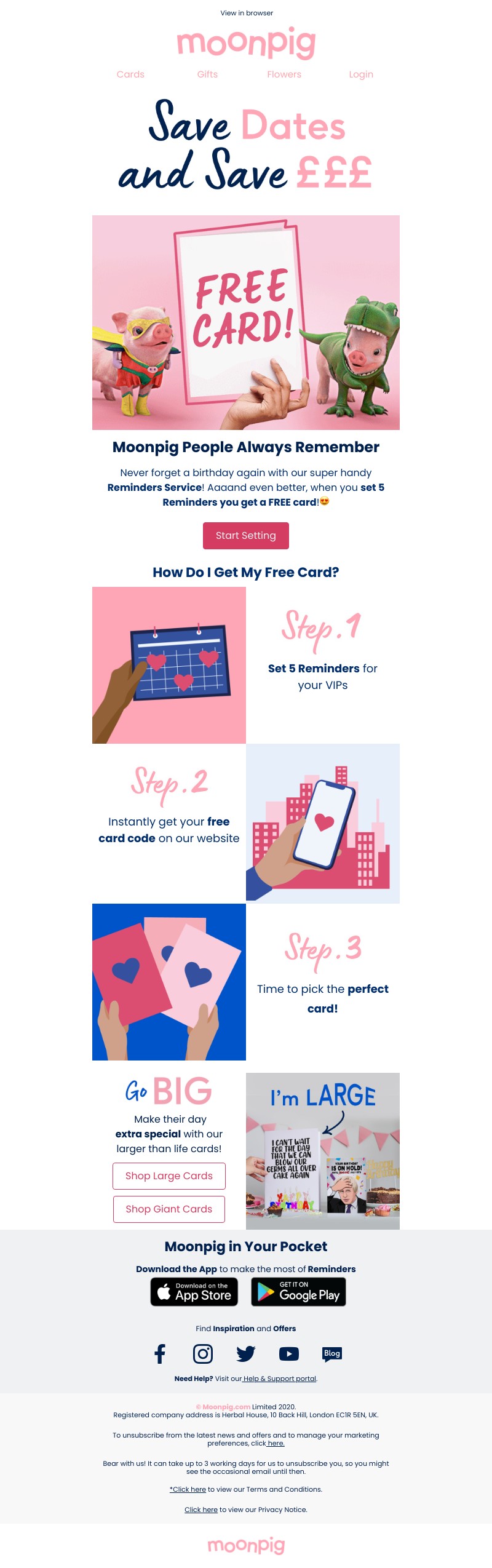 Moonpig - Fancy a free card? 🧐