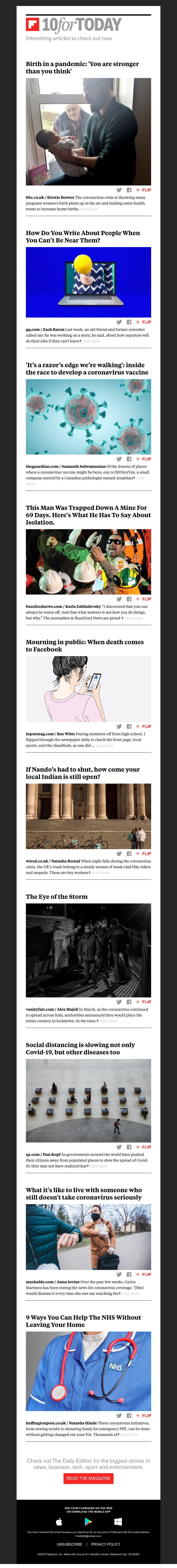 Flipboard - Birth in a pandemic