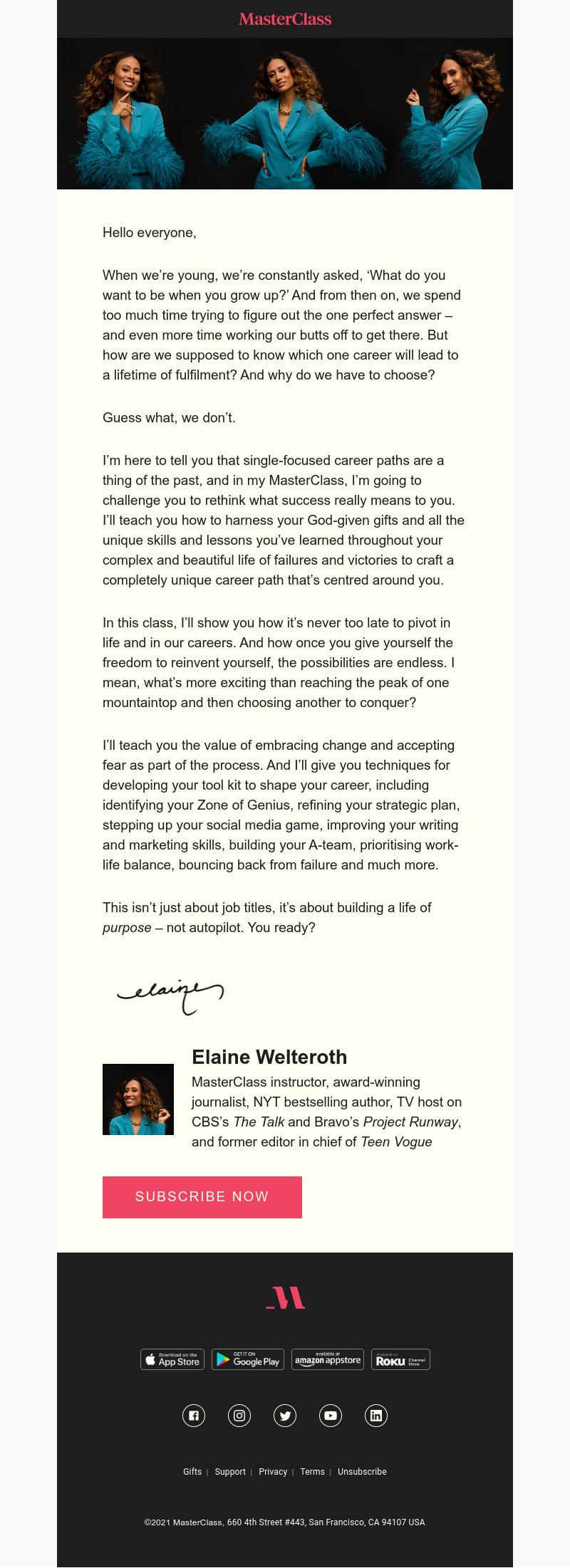  - My class on designing your career is here