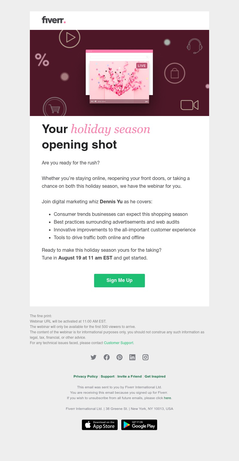 Fiverr - One webinar. All the major 2021 online shopping trends.