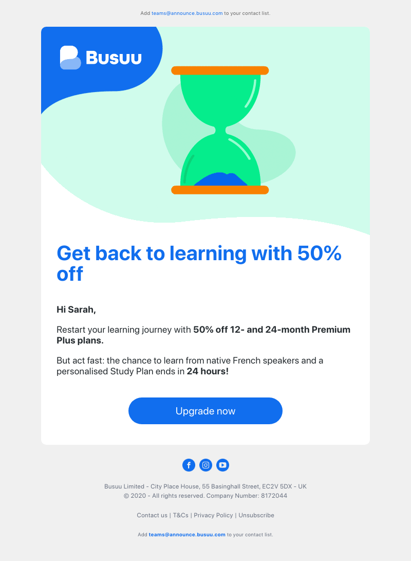 Busuu - Hit reboot on your learning with 50% off 🤖     