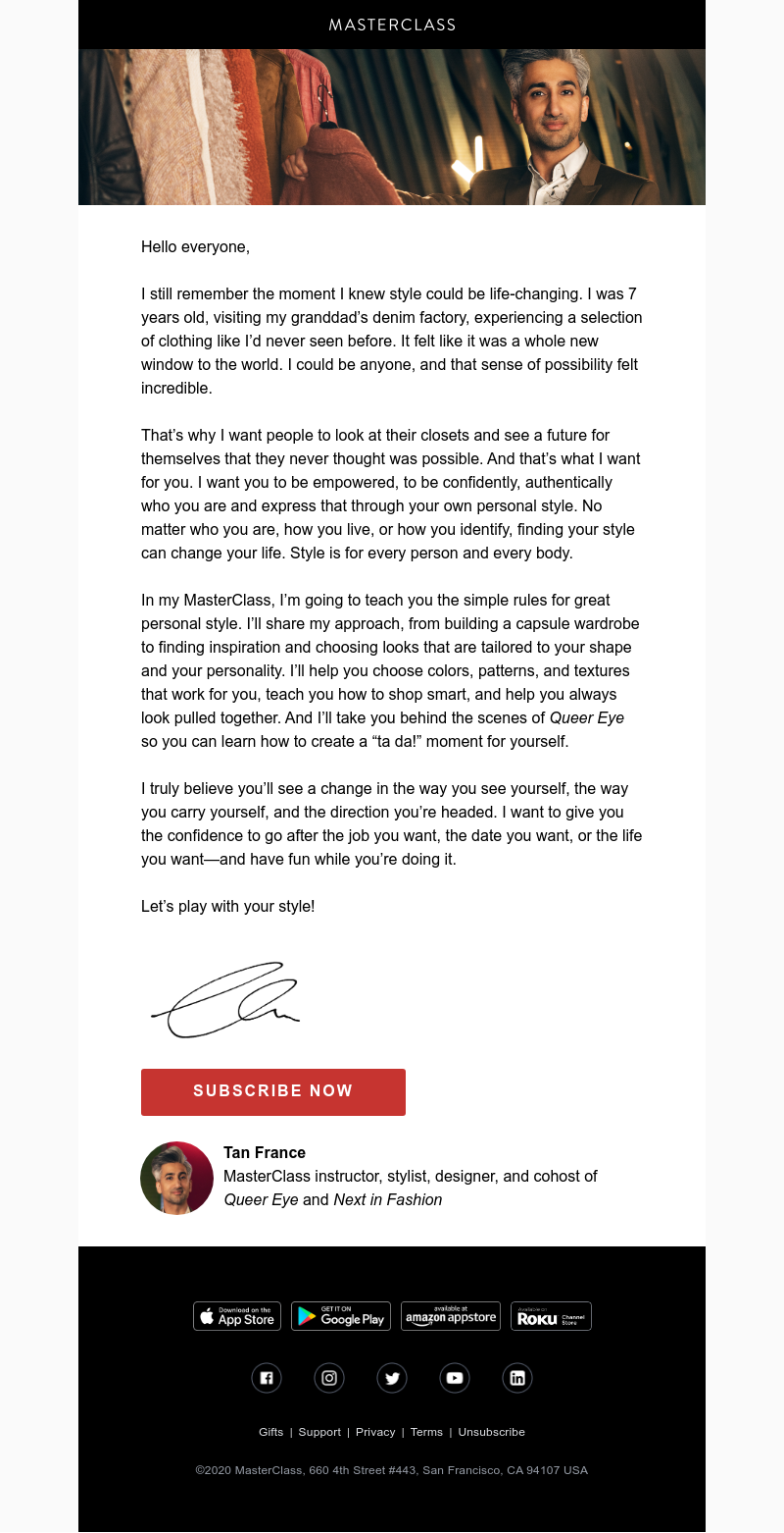  - My MasterClass on Style for Everyone is here