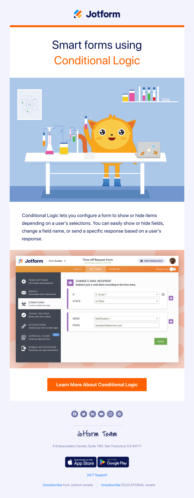 Jotform - Smart forms using Conditional Logic