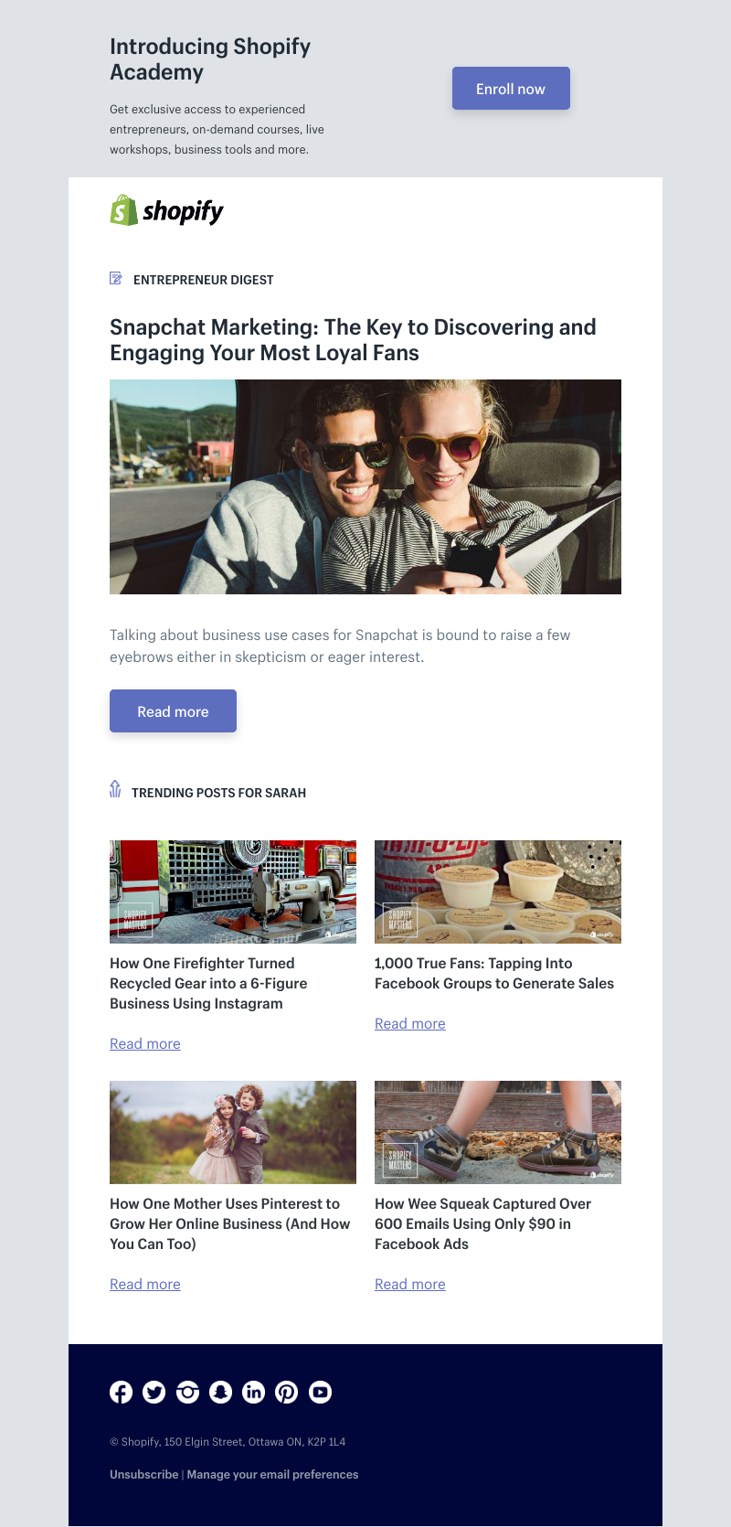 Shopify - Snapchat Marketing 101