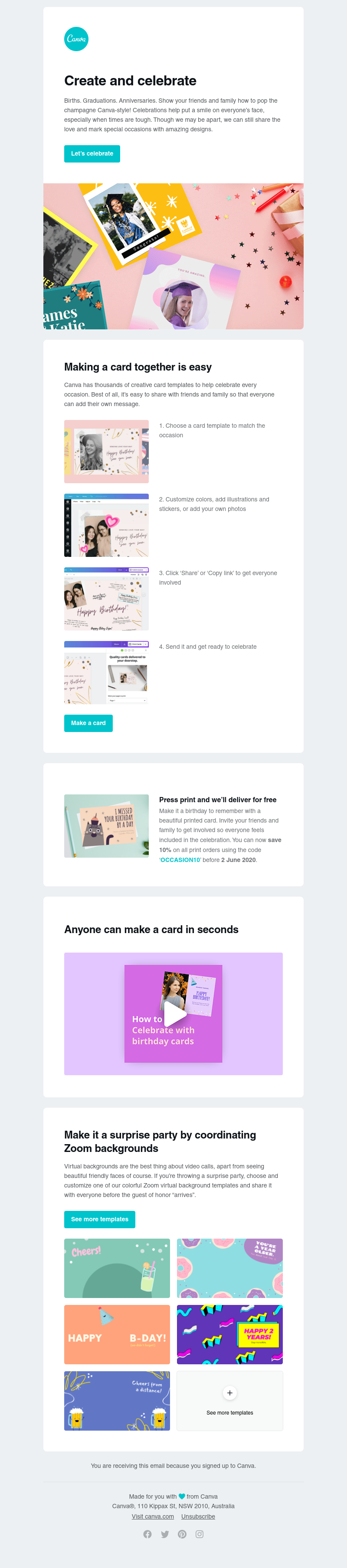 Canva - Create and celebrate, whatever the occasion