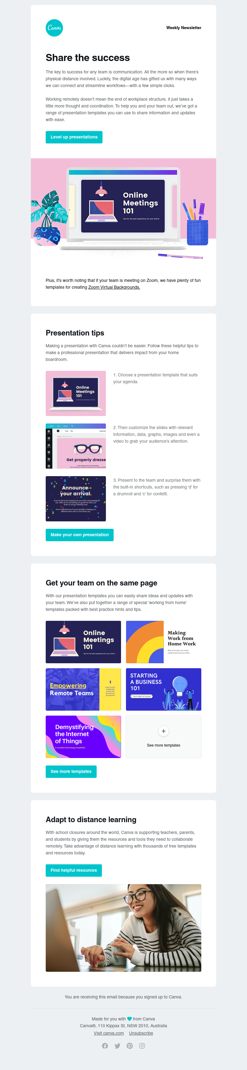 Canva -     What’s the key to successful teamwork while working remotely?