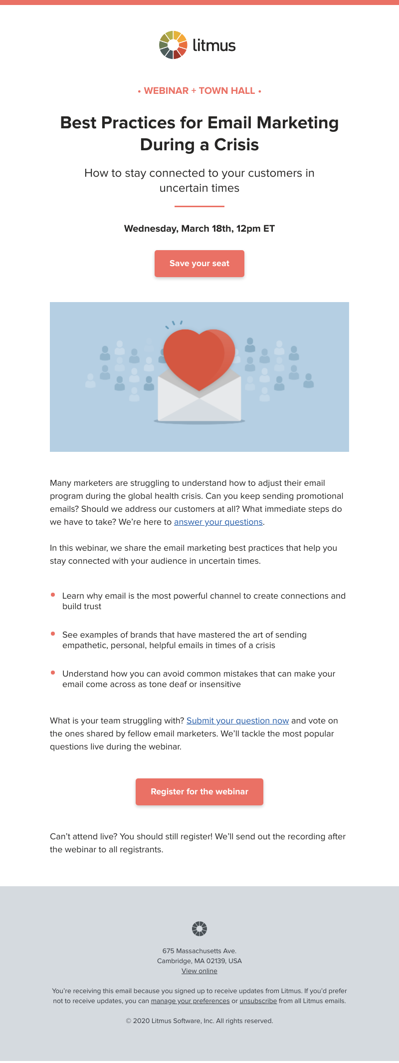 Litmus - Webinar + Town Hall: Email marketing during a crisis