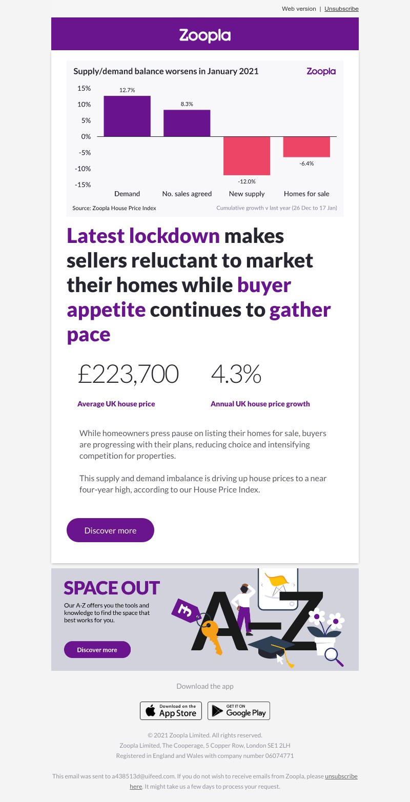 Zoopla - UK house prices close to four-year high