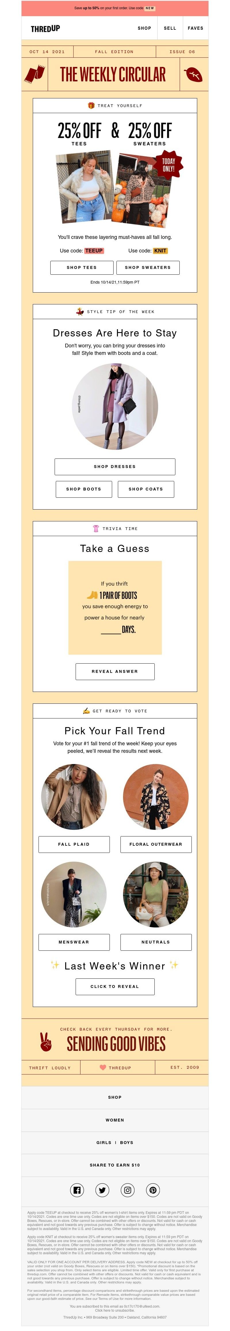 thredUP - 🍂Layering up? Here's TWO coupons!