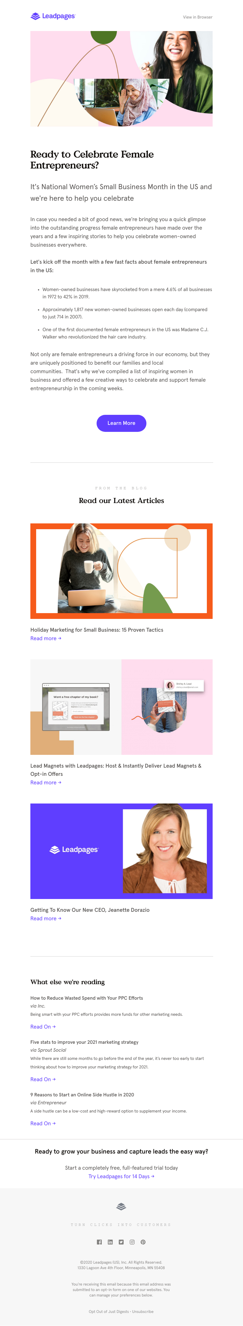 Leadpages - It's Women's Small Business Month — you ready?
