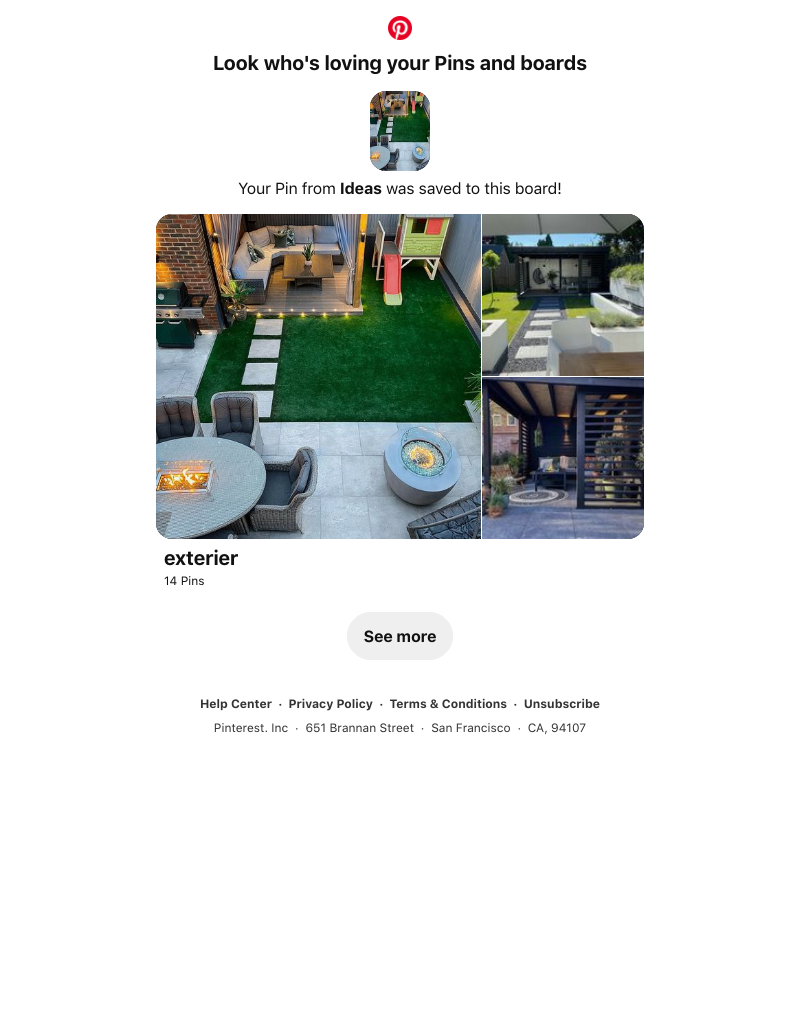 Pinterest - Your Pin from Ideas was saved to a similar board