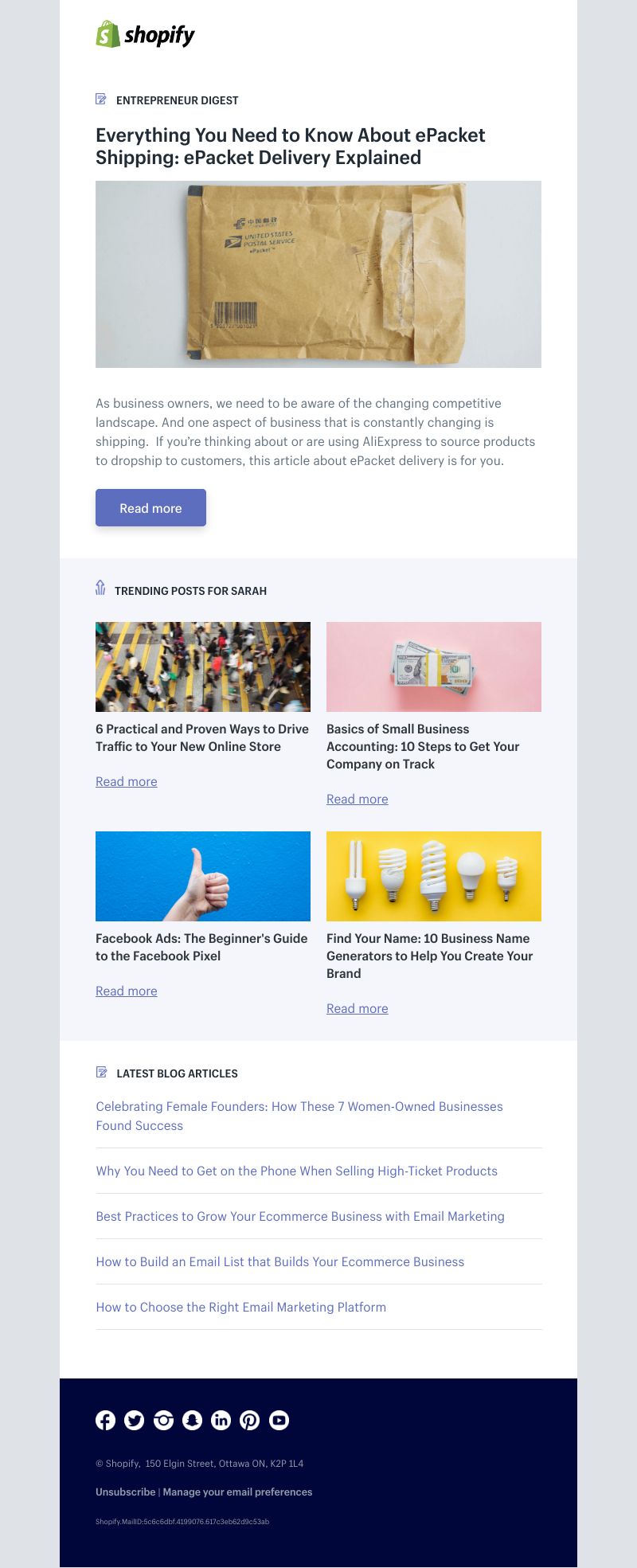 Shopify - Everything You Need to Know About ePacket Shipping: ePacket Delivery Explained
