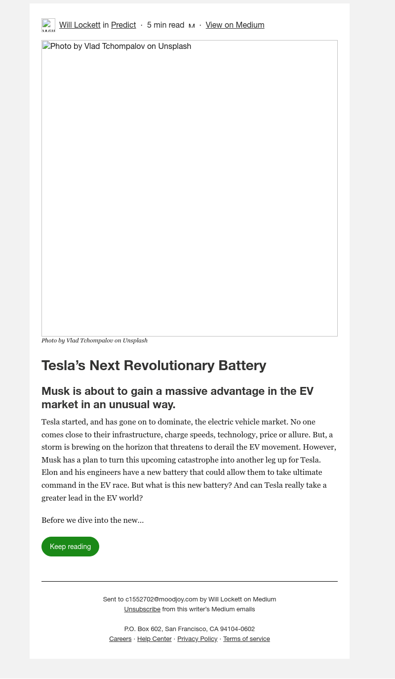 Medium - Tesla’s Next Revolutionary Battery