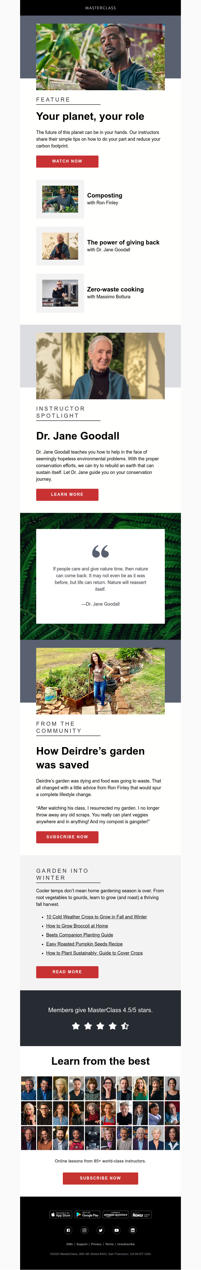  - Reduce your carbon footprint with Dr. Jane Goodall and more