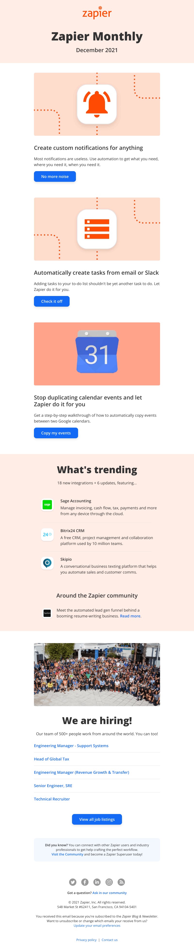 Zapier - New in December: 3 ways Zapier can improve how you work, 6 updates, and 18 new apps