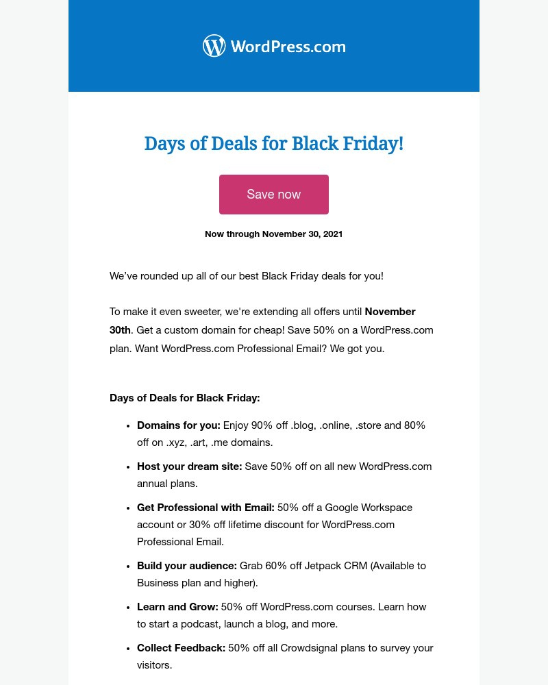 WordPress - 6+ Black Friday Deals to kick-start your website and blog