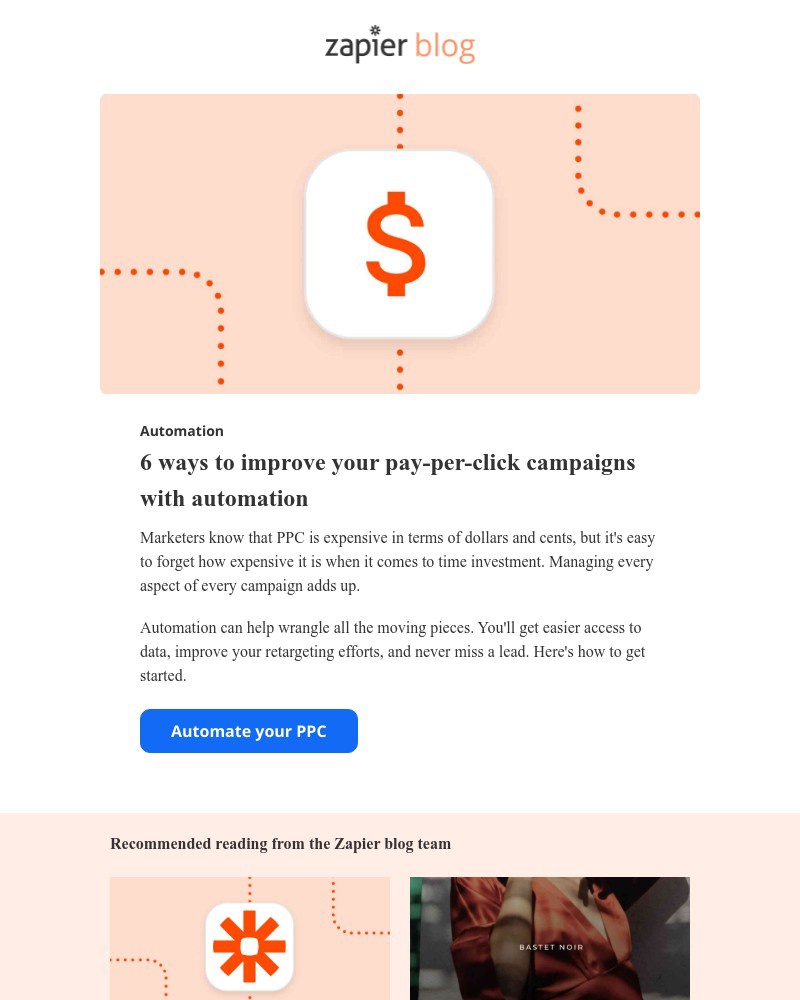 Zapier - 6 ways to improve your PPC campaigns with automation