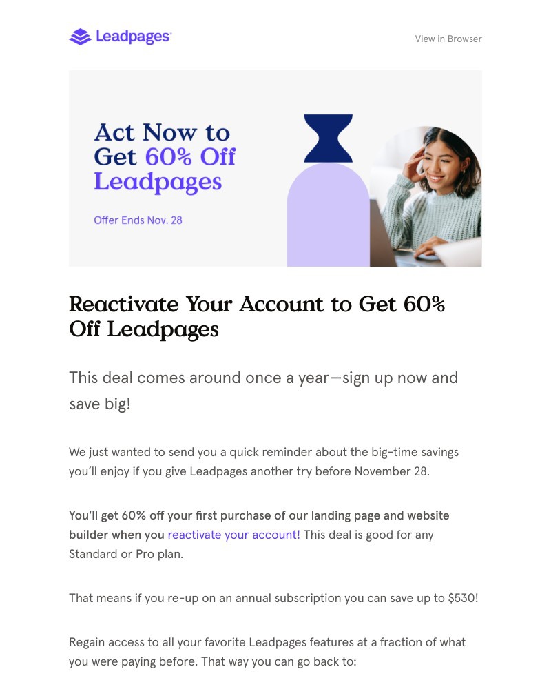 Leadpages - [60% Off Leadpages] Don’t miss your discount!