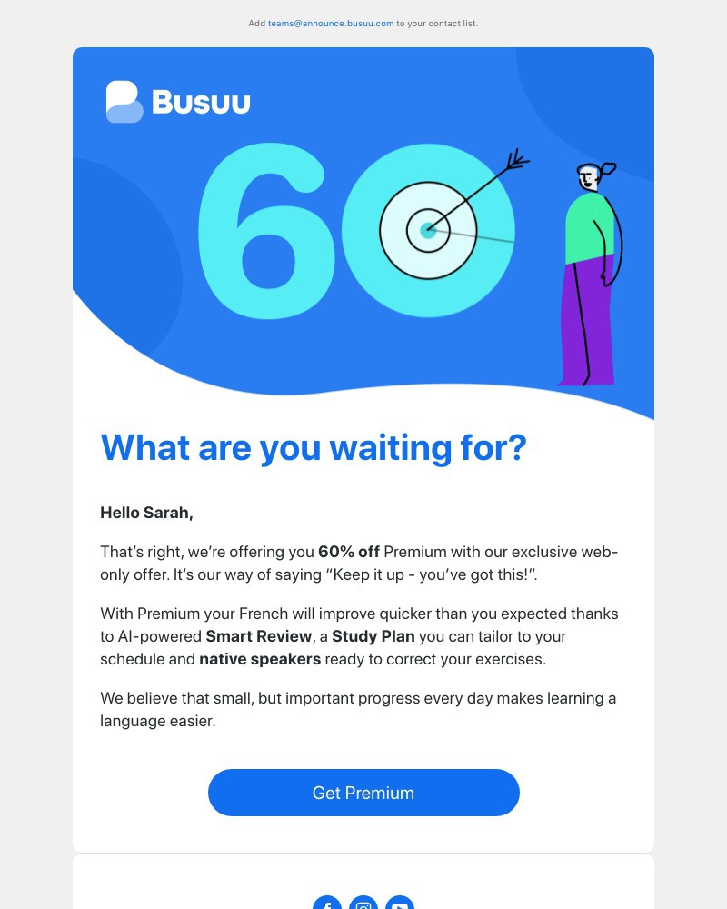Busuu - 💥 60% off Premium 💥