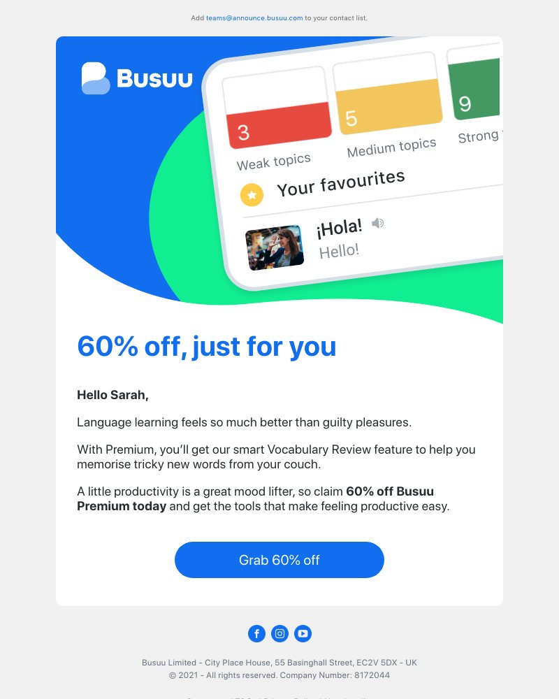 Busuu - 60% off Premium 👀 Our best price ever on boosted learning 