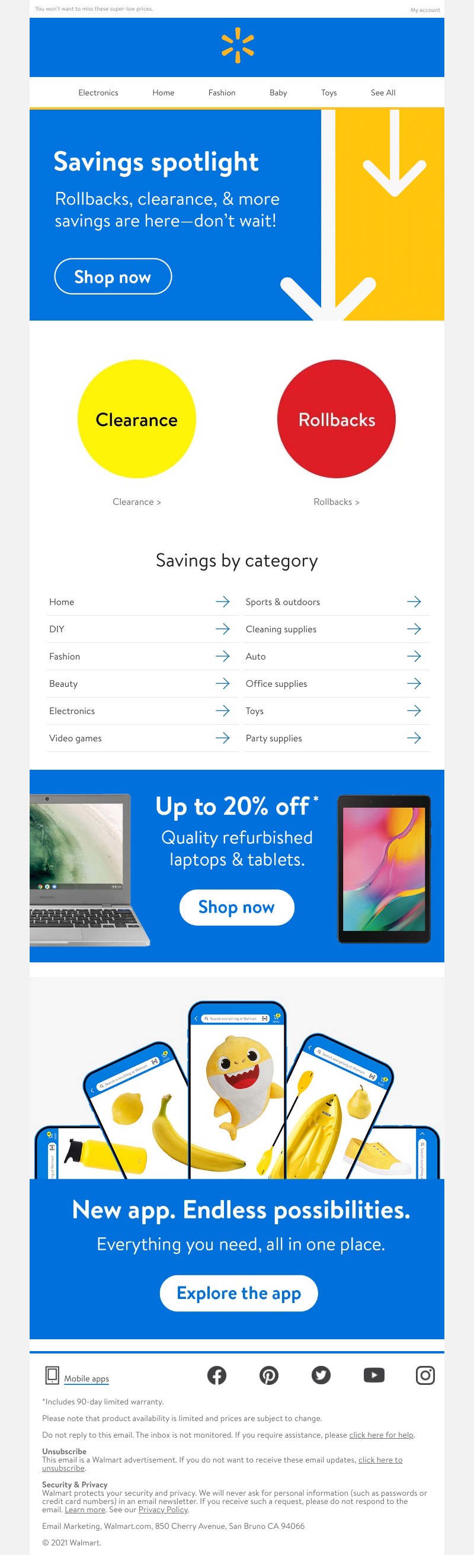 Walmart - Savings spotlight is here 🎉