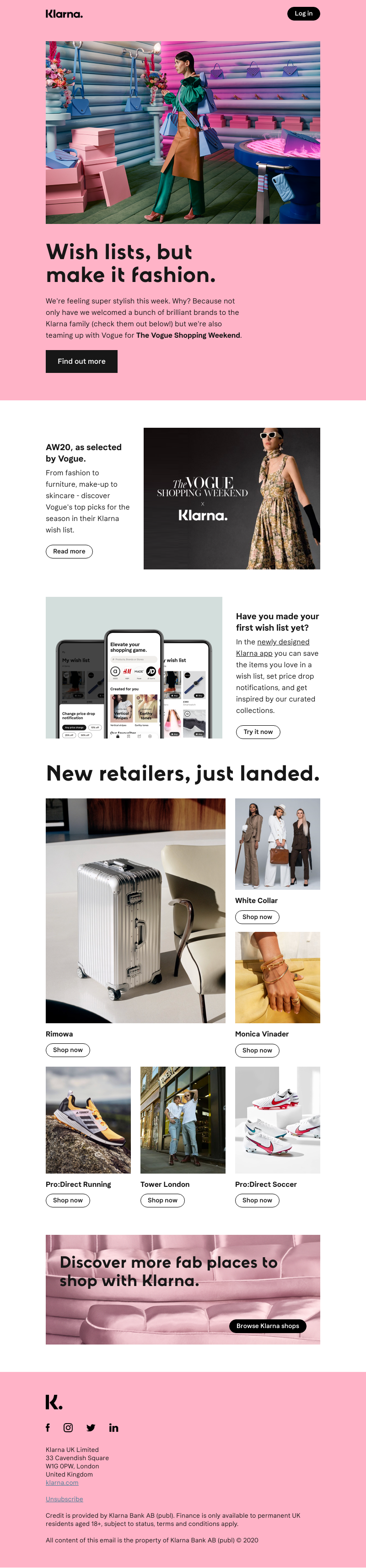 Klarna - Have you made your first Klarna wish list yet?