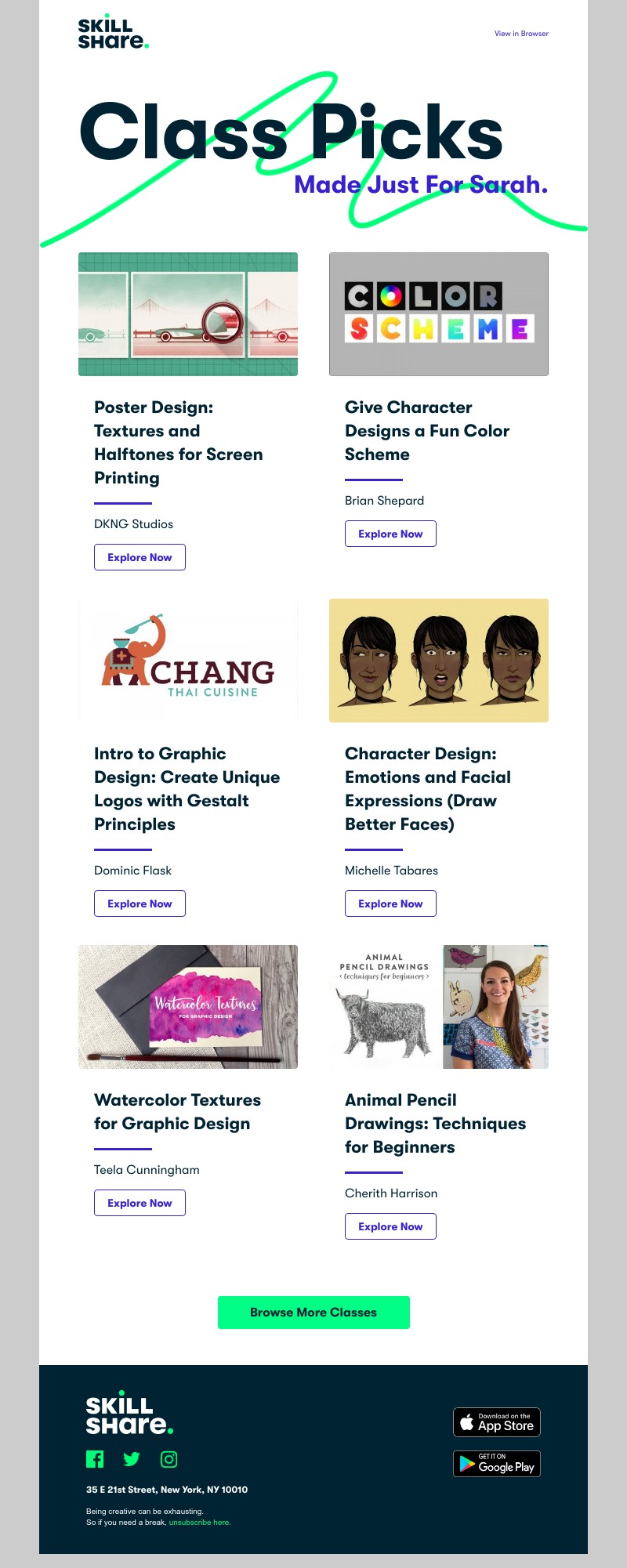 Skillshare - Your Personal Class Recommendations