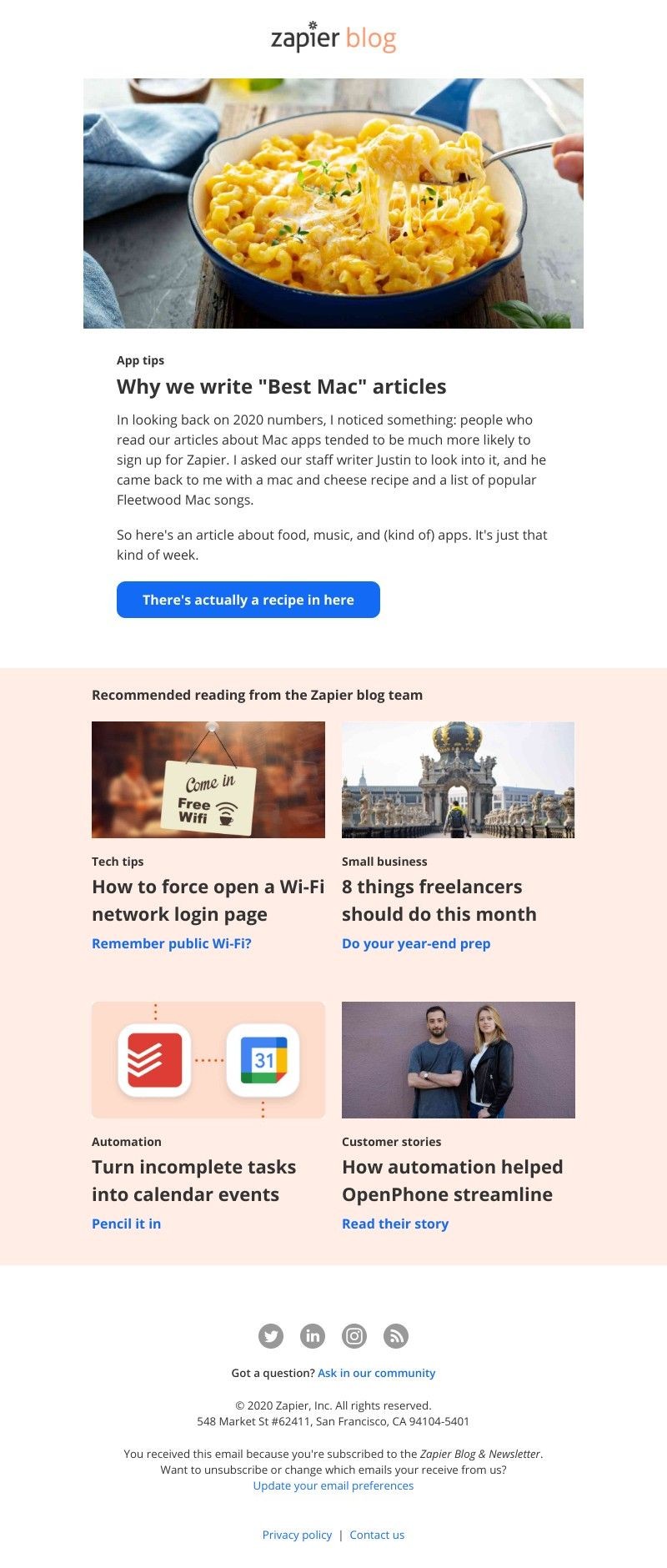 Zapier - Why we write "Best Mac" articles