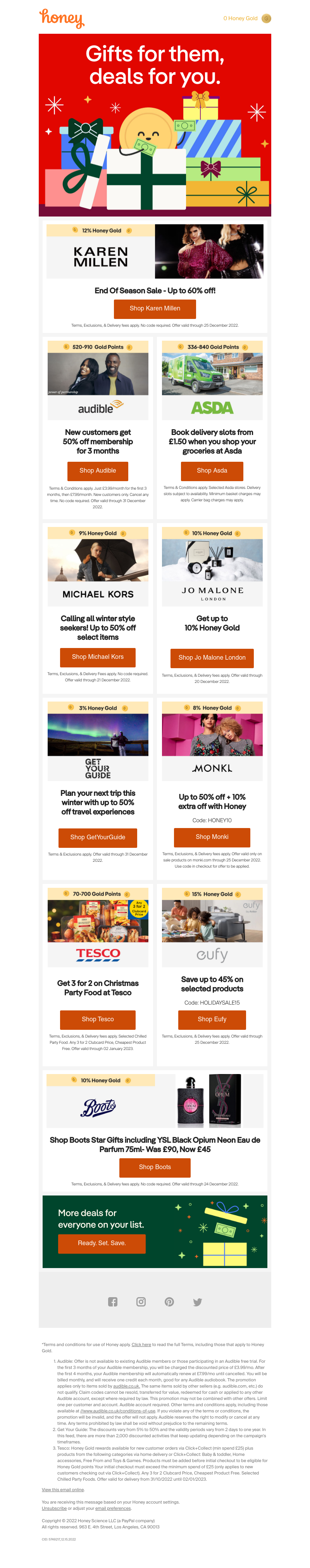Honey - Gifts for them, deals for you 🤩