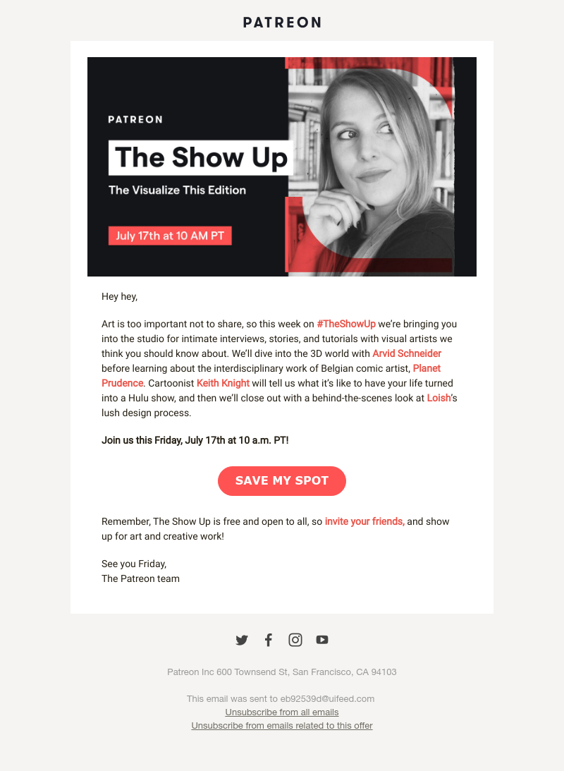 Patreon - Show Up on Friday: Visualize This