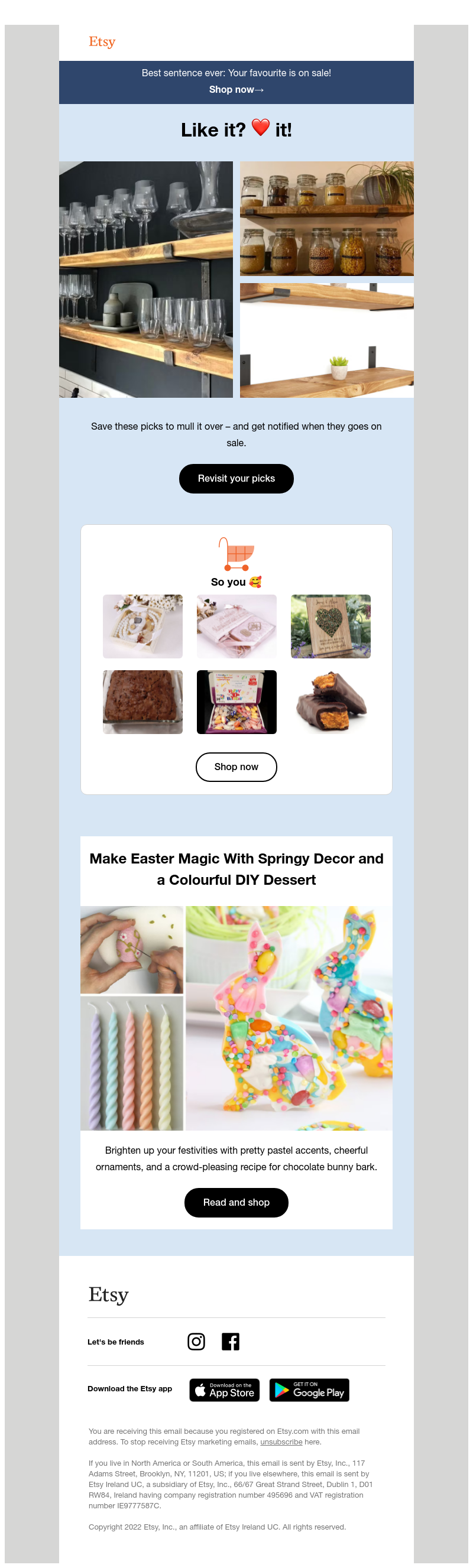 Etsy - Sarah, your weekly roundup has arrived!