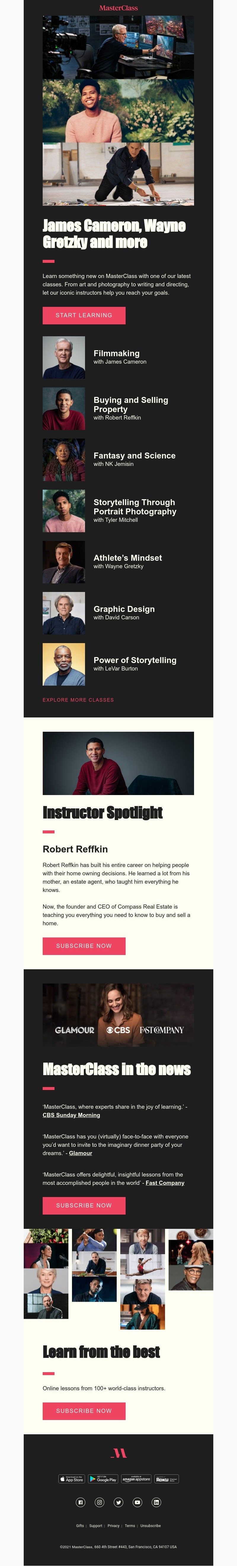  - Explore our latest classes