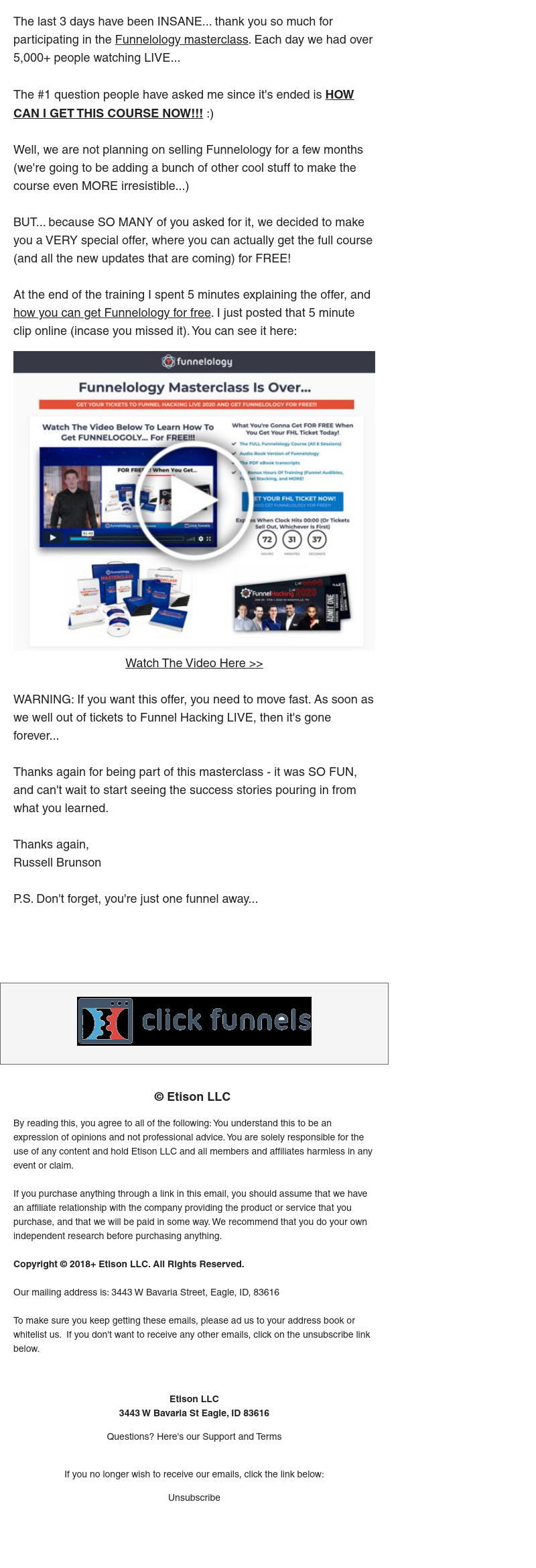 ClickFunnels - how to get Funnelology for FREE (yea!)