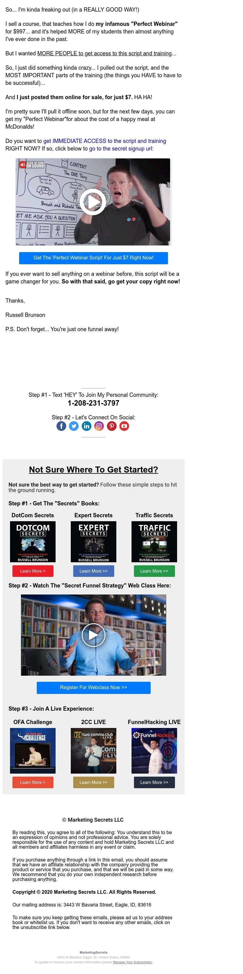 ClickFunnels - want my perfect webinar script?
