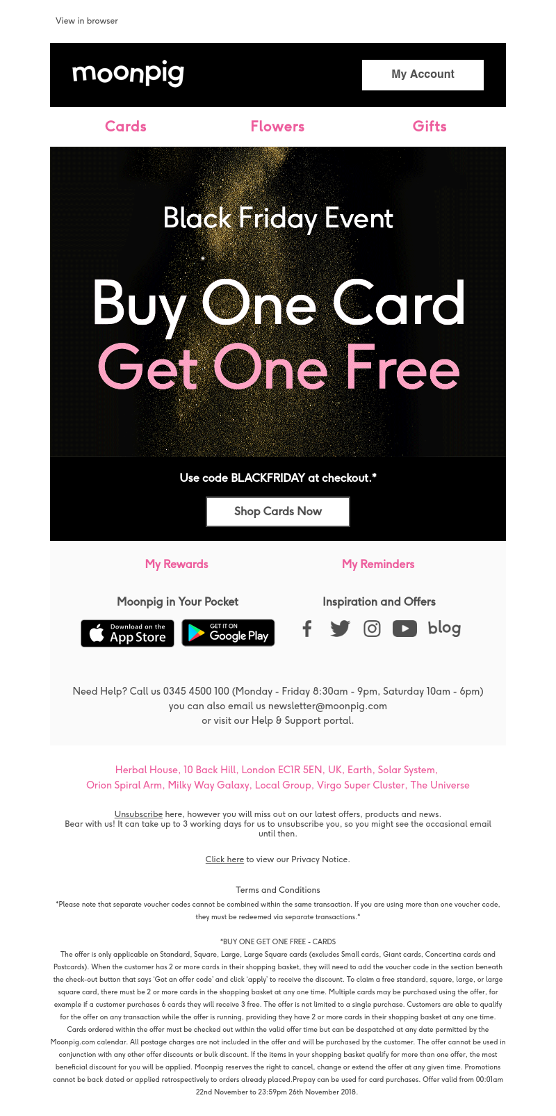 Moonpig - Ending soon - buy one card, get one FREE!