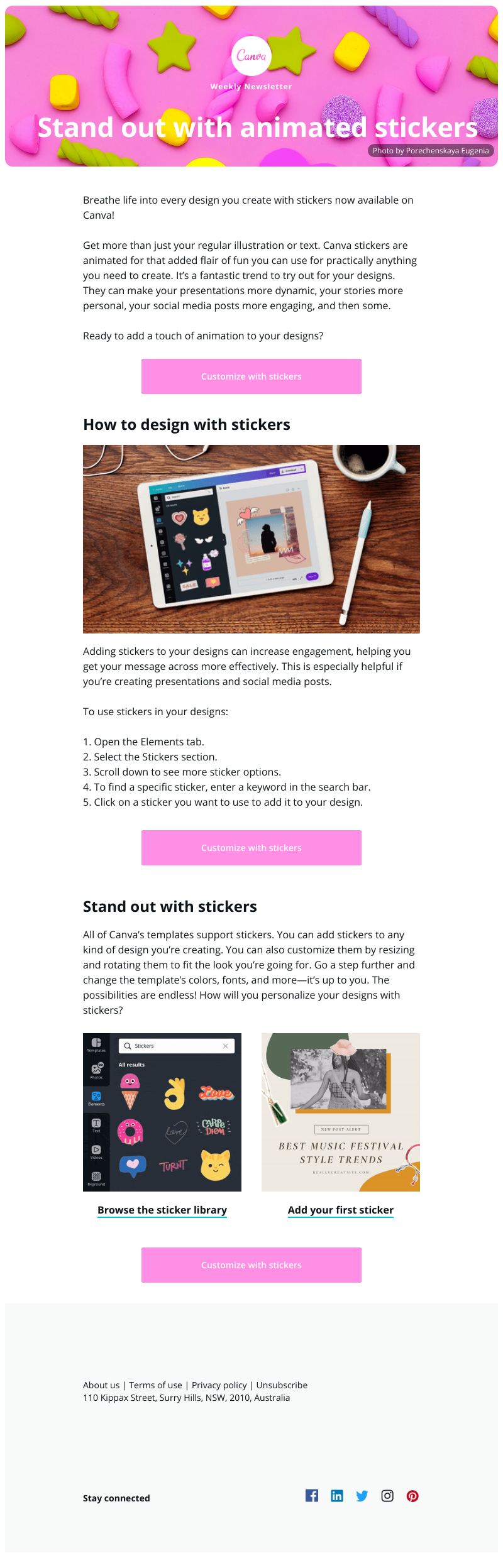 Canva - Say it with stickers