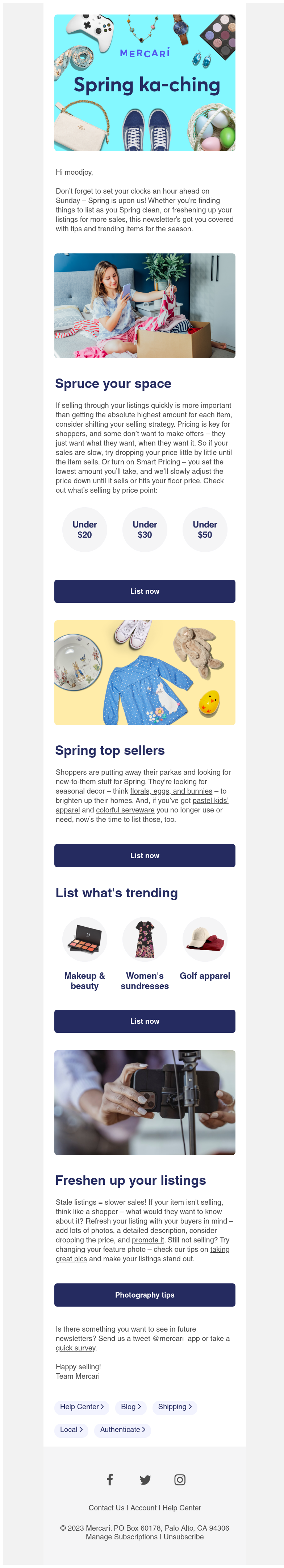 Mercari - Your seller newsletter is here 💌