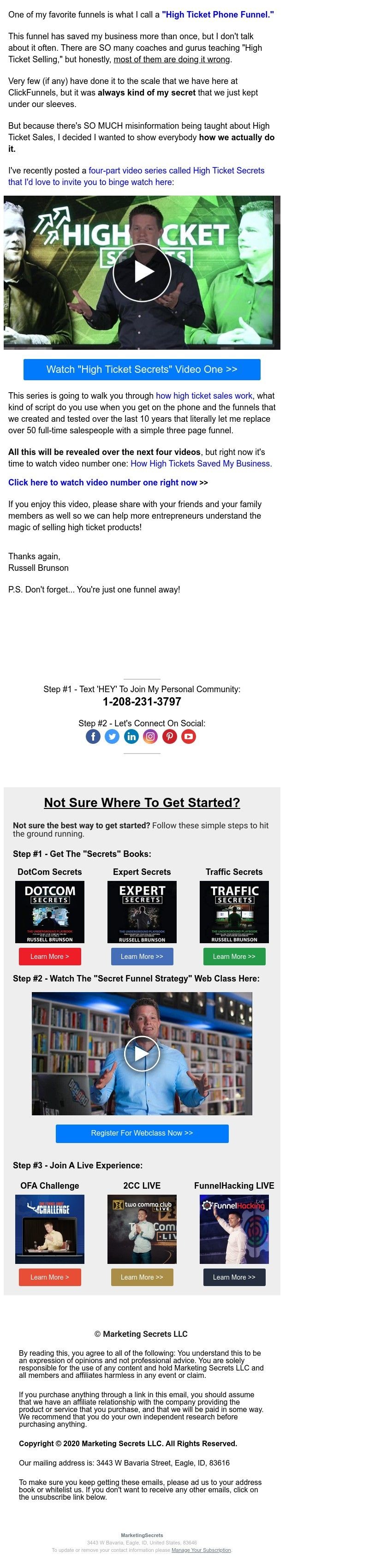 ClickFunnels - how HIGH TICKET saved my business (video 1 of 4)