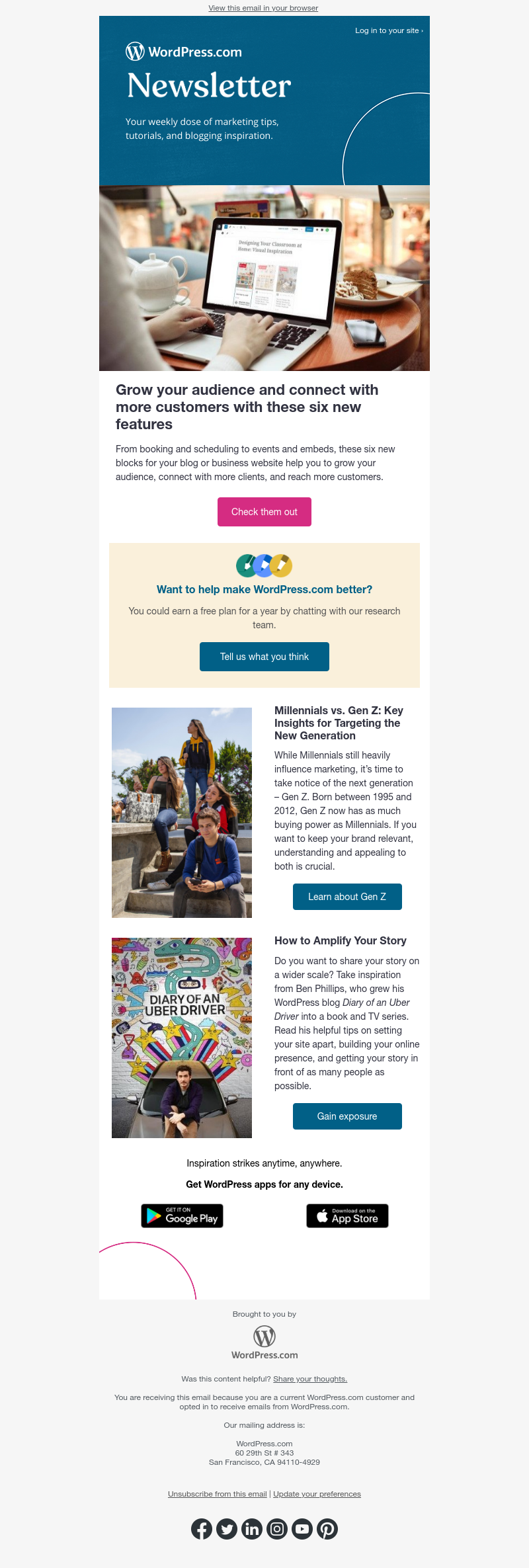 WordPress - Grow your audience and connect with more customers with these six new features