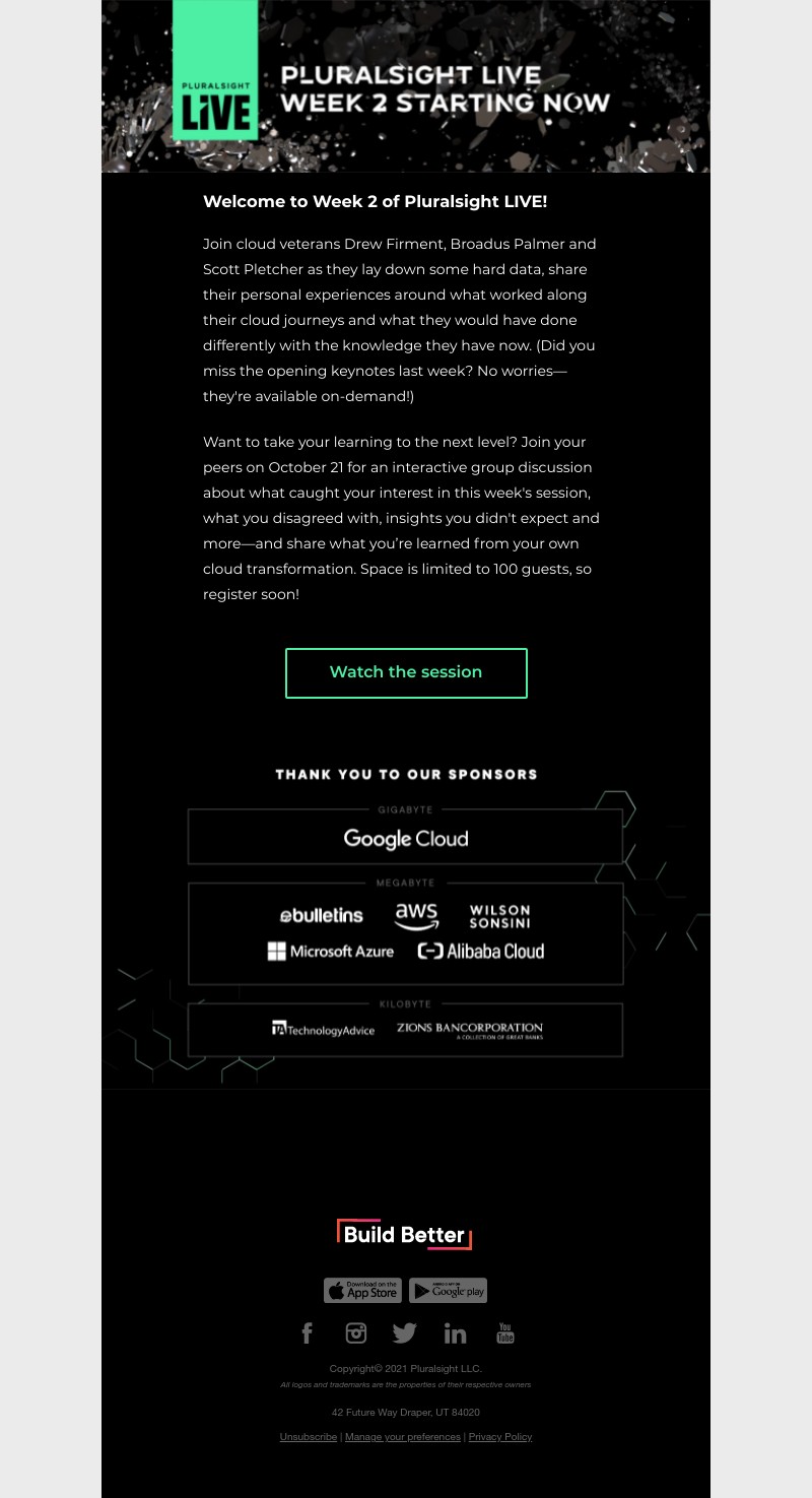 Pluralsight - Catch up on LIVE or rewatch your favorite moments