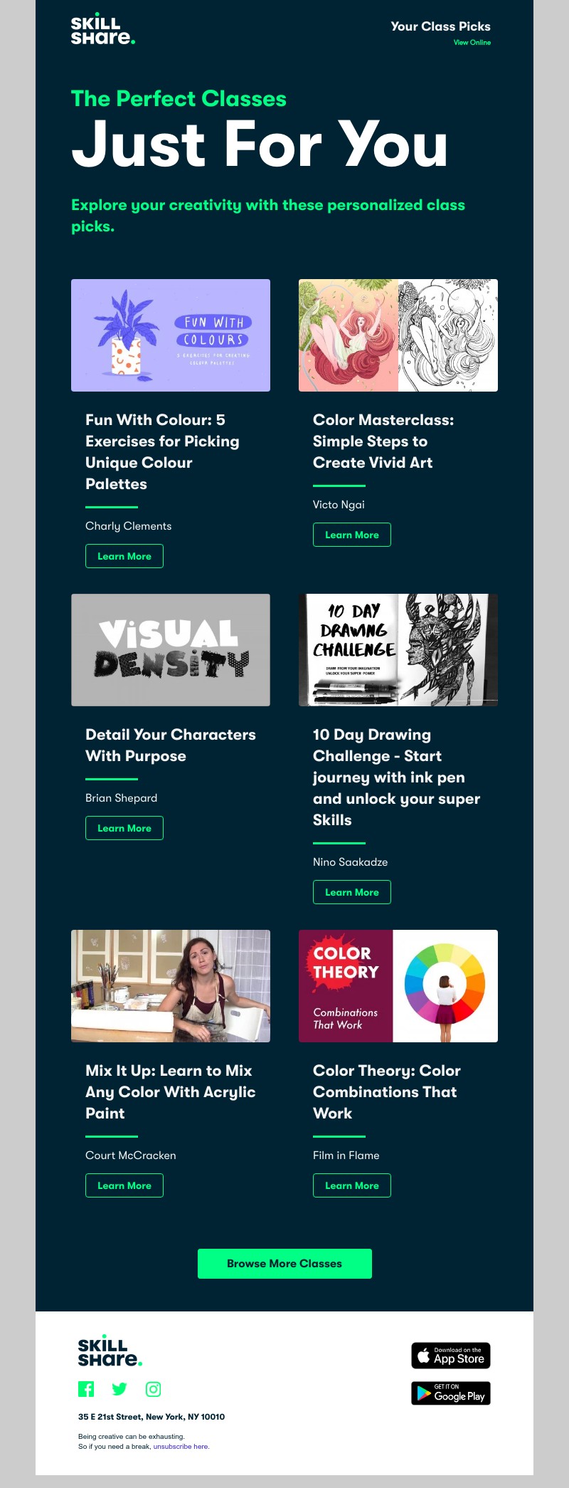 Skillshare - Your Personal Class Recommendations