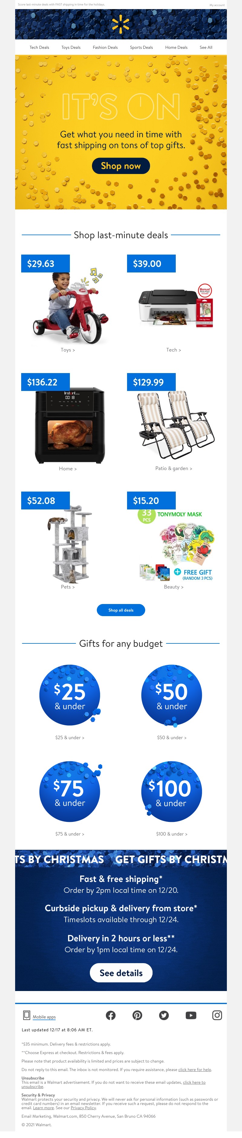 Walmart - Go, go, go—great gifts await! 🎁🎄