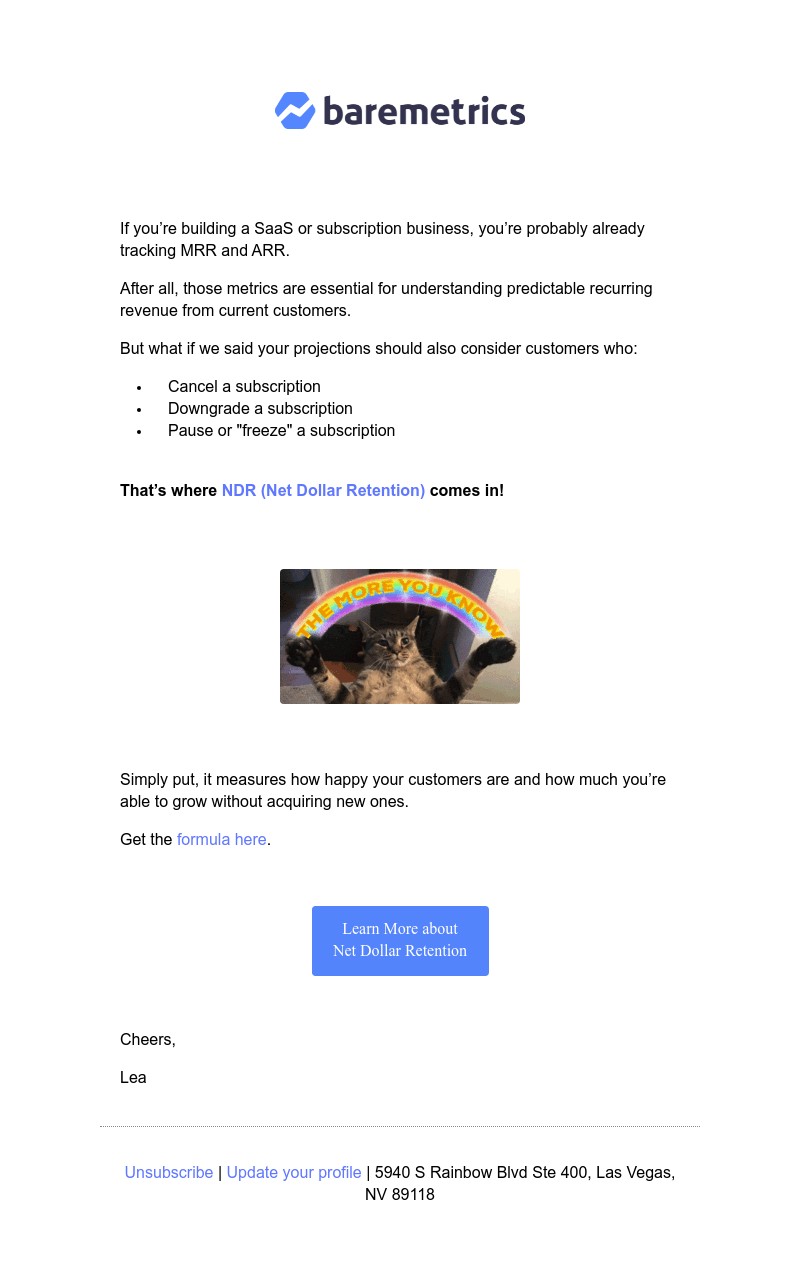 Baremetrics - What’s Net Dollar Retention? 📈