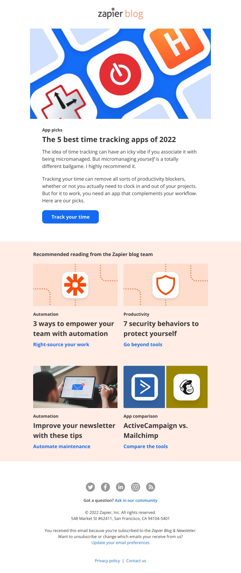 Zapier - The best time tracking apps of 2022