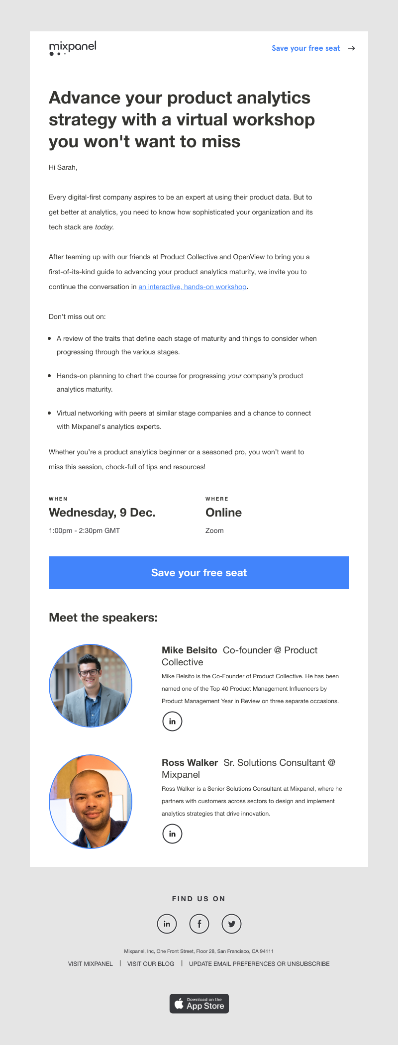 Mixpanel - Last chance! Advance your product analytics strategy with this hands-on workshop – Dec. 9