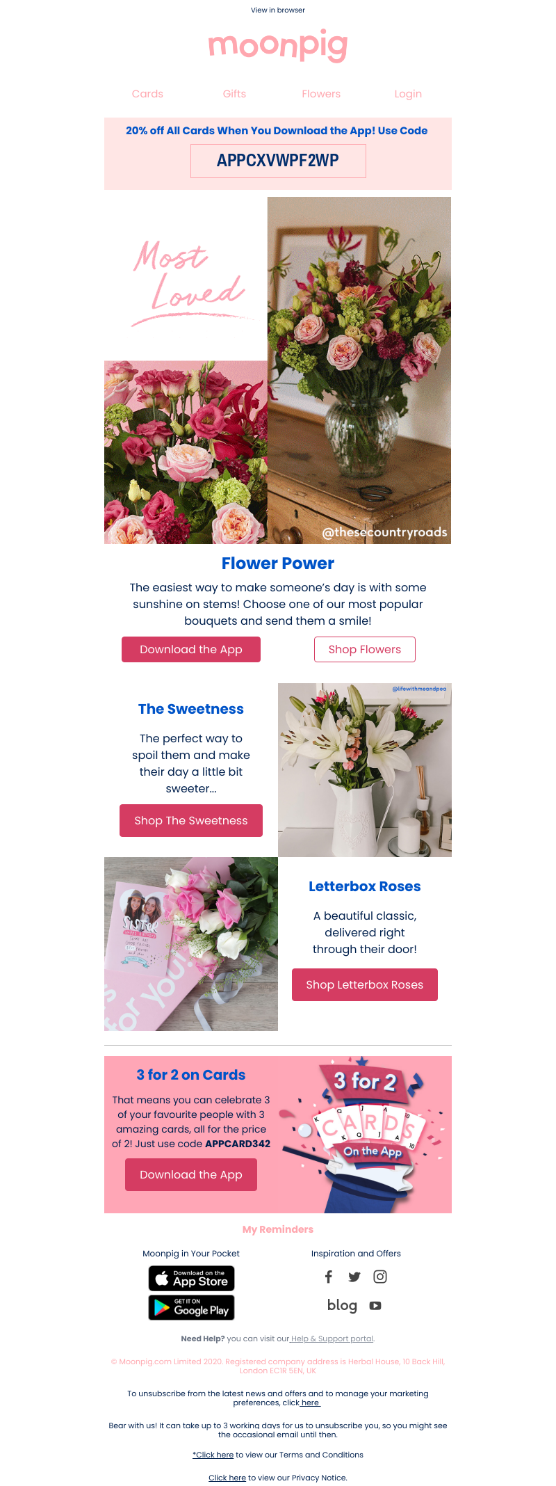 Moonpig - (03/09/2020) The flowers everyone loves! 🌸💖