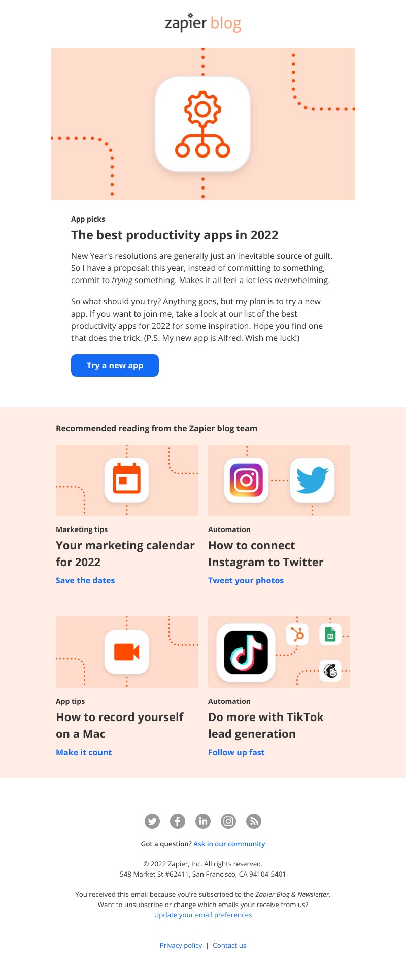 Zapier - The best productivity apps in 2022