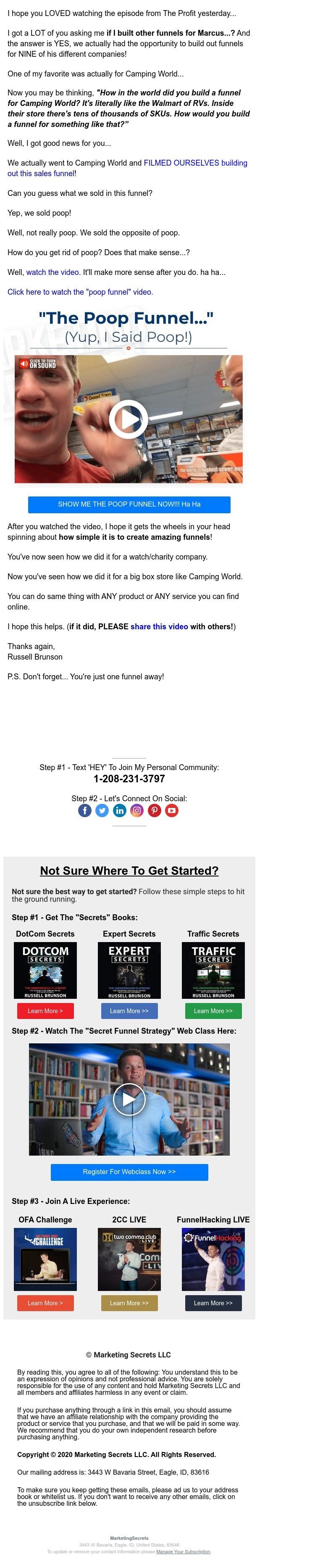 ClickFunnels - ...the poop funnel (yup, I said poop)