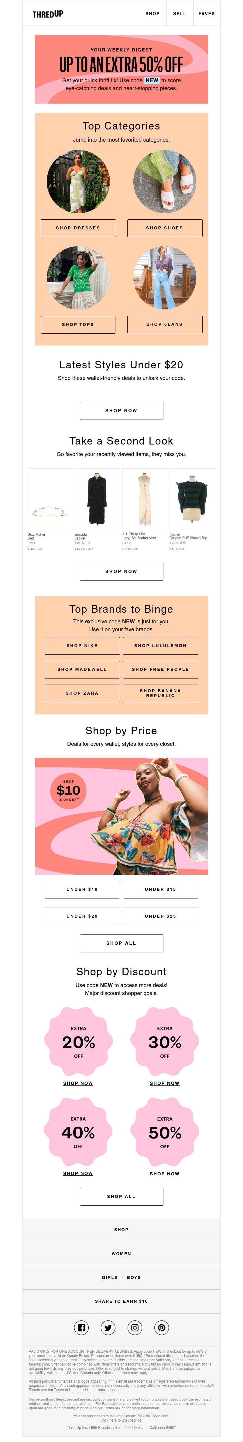 thredUP - Hungry for deals? Time for your Weekly Digest. 😋